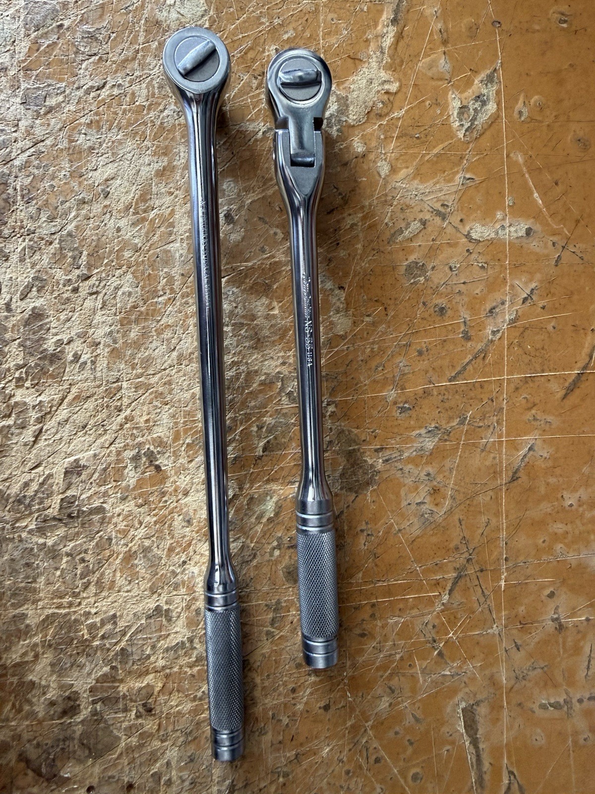 Vintage New Britain NS-33 & NS-55 1/2” Drive Ratchet Set Fixed & Flex Head USA