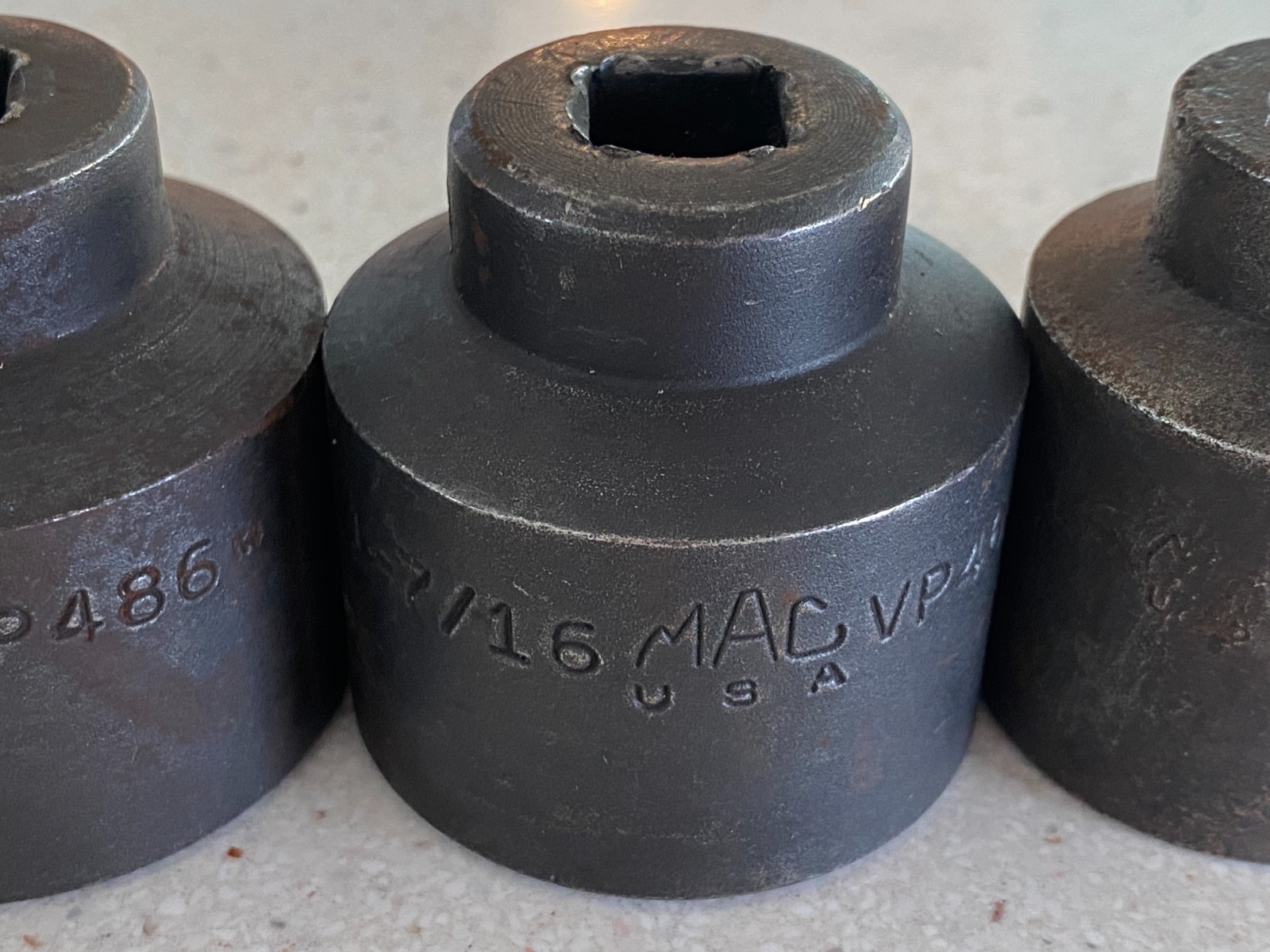MAC Tools USA 6 Piece Lot 1/2″ Drive Short Impact Sockets 6 Point 7/8 -1 1/2″