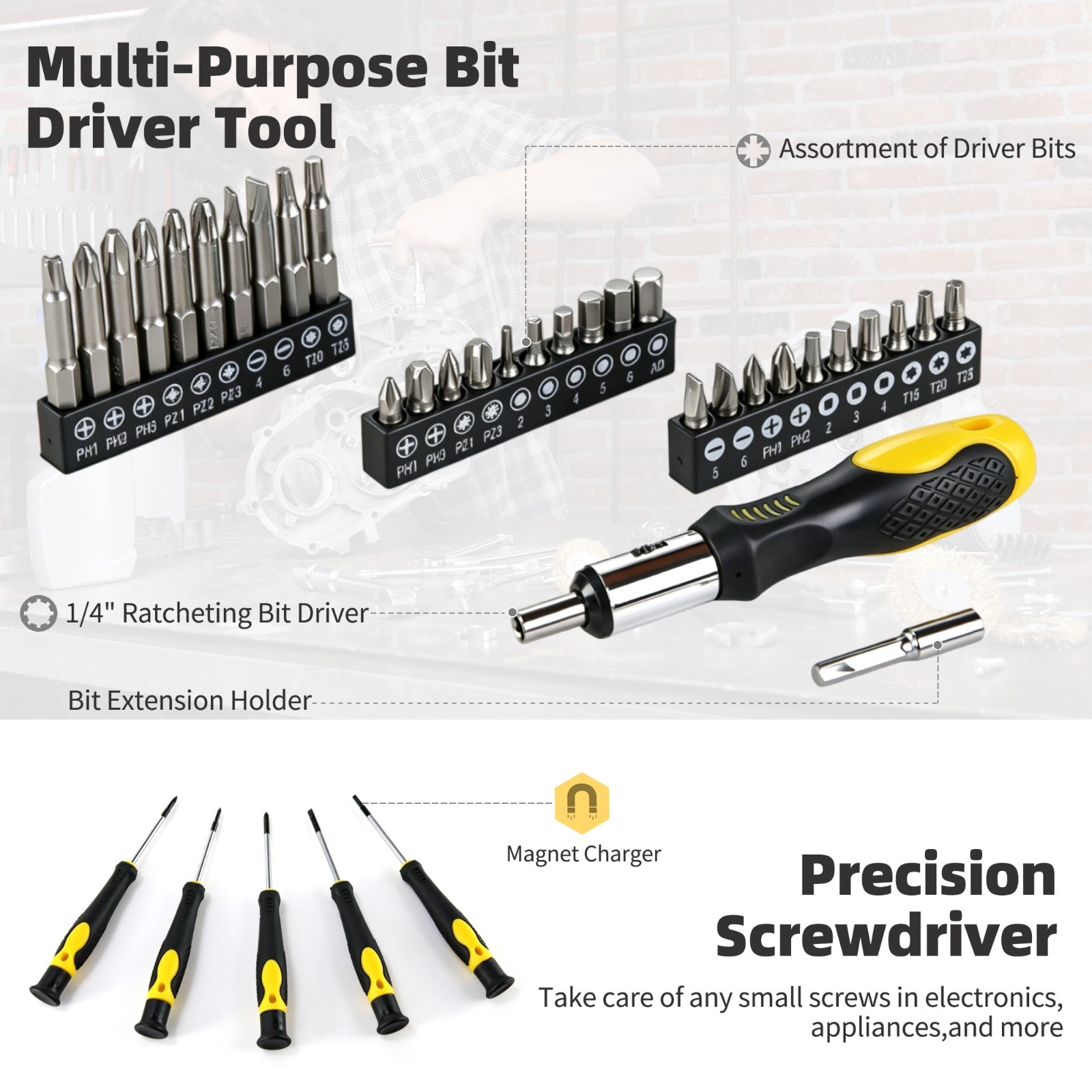 436-Piece Mechanics Tool Set Socket Wrench Auto Repair Kit with Hard Case