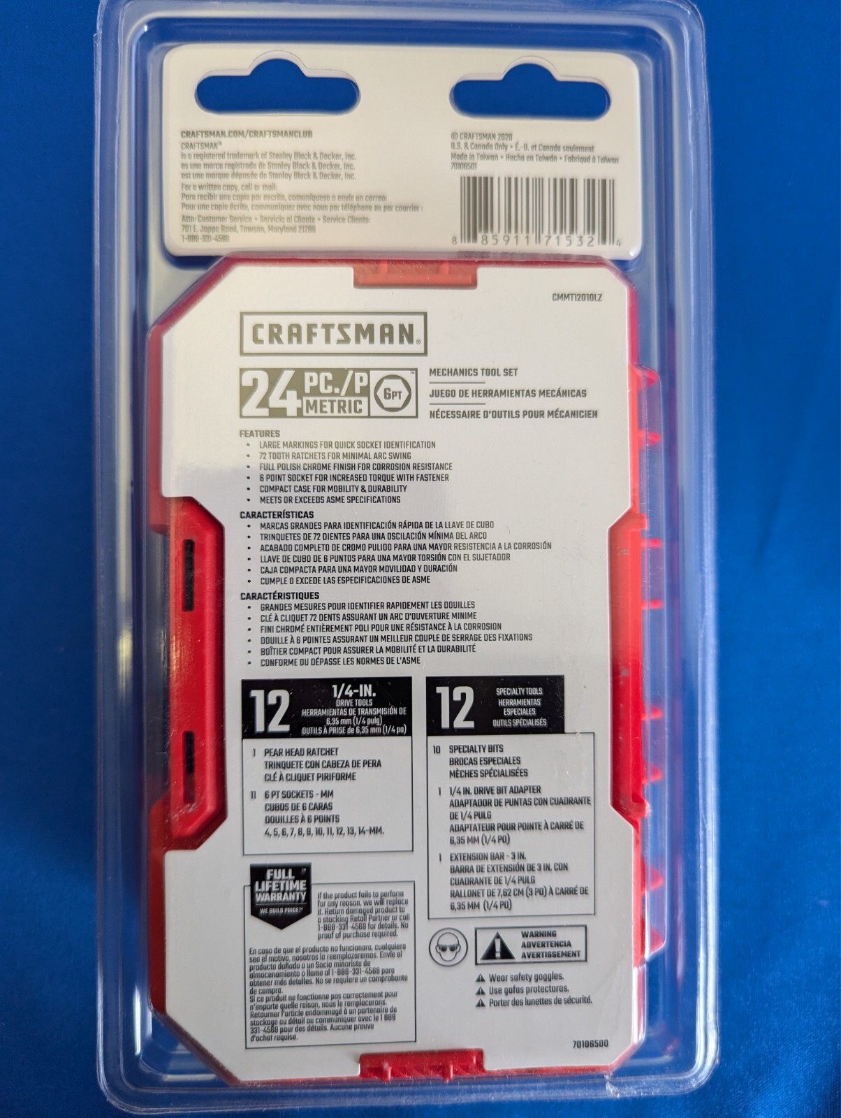 2 Craftsman Mechanic Tool Set Socket Sets – 1 SAE & 1 Metric – 24 pc ea set 48pc