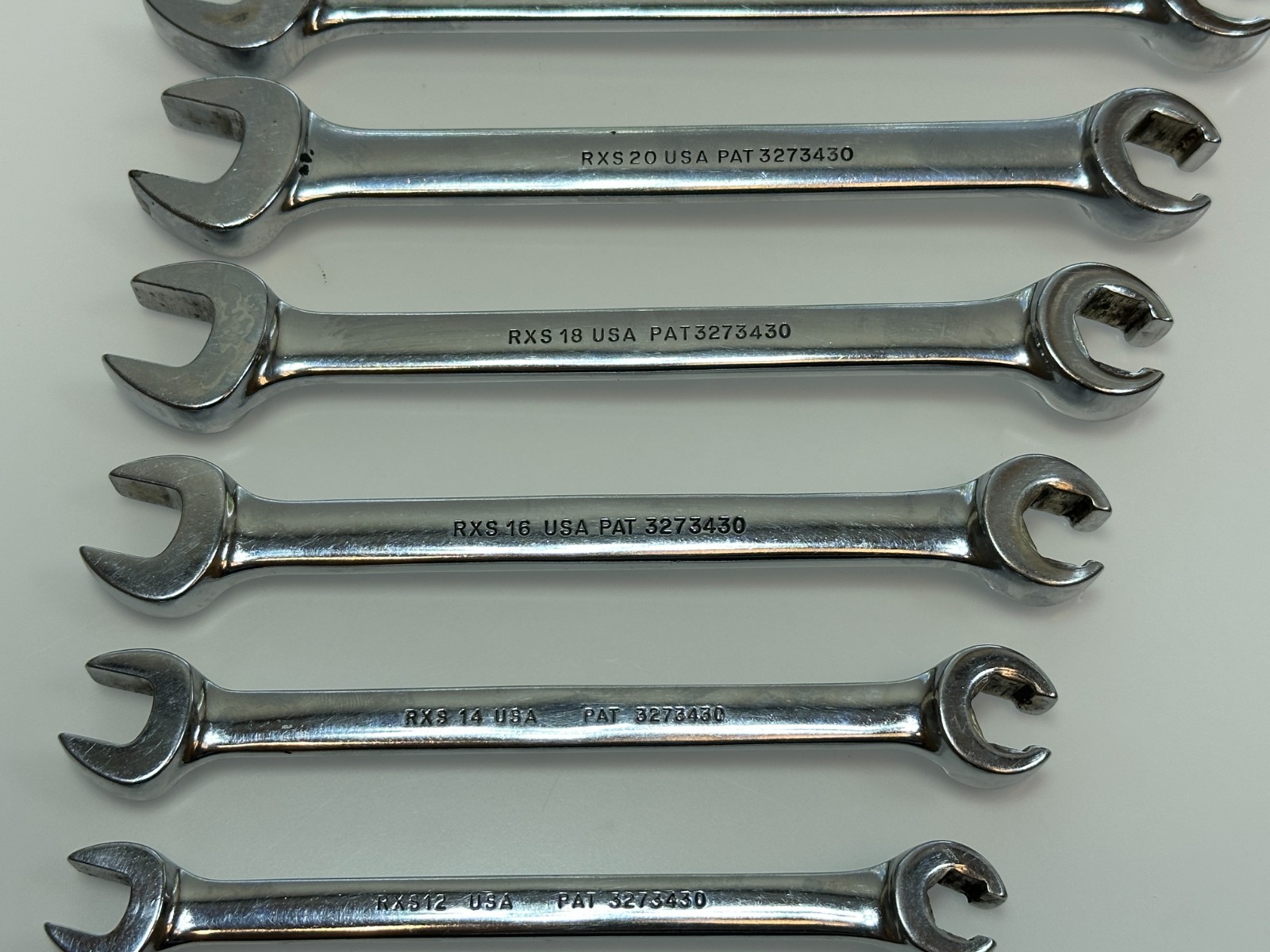 Snap-on Tools USA 6pc SAE 3/8-11/16” Open-End/Flare Nut Wrench Set, C50B RXS605