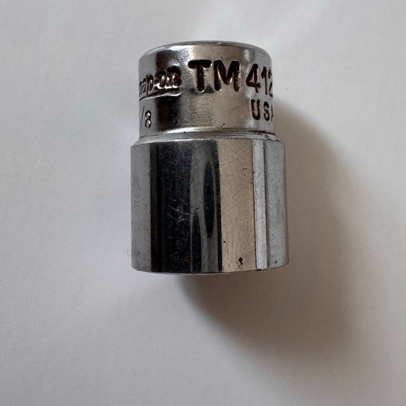 Vtg Snap On Tools TM412 3/8″ Drive Double Square 8pt Socket