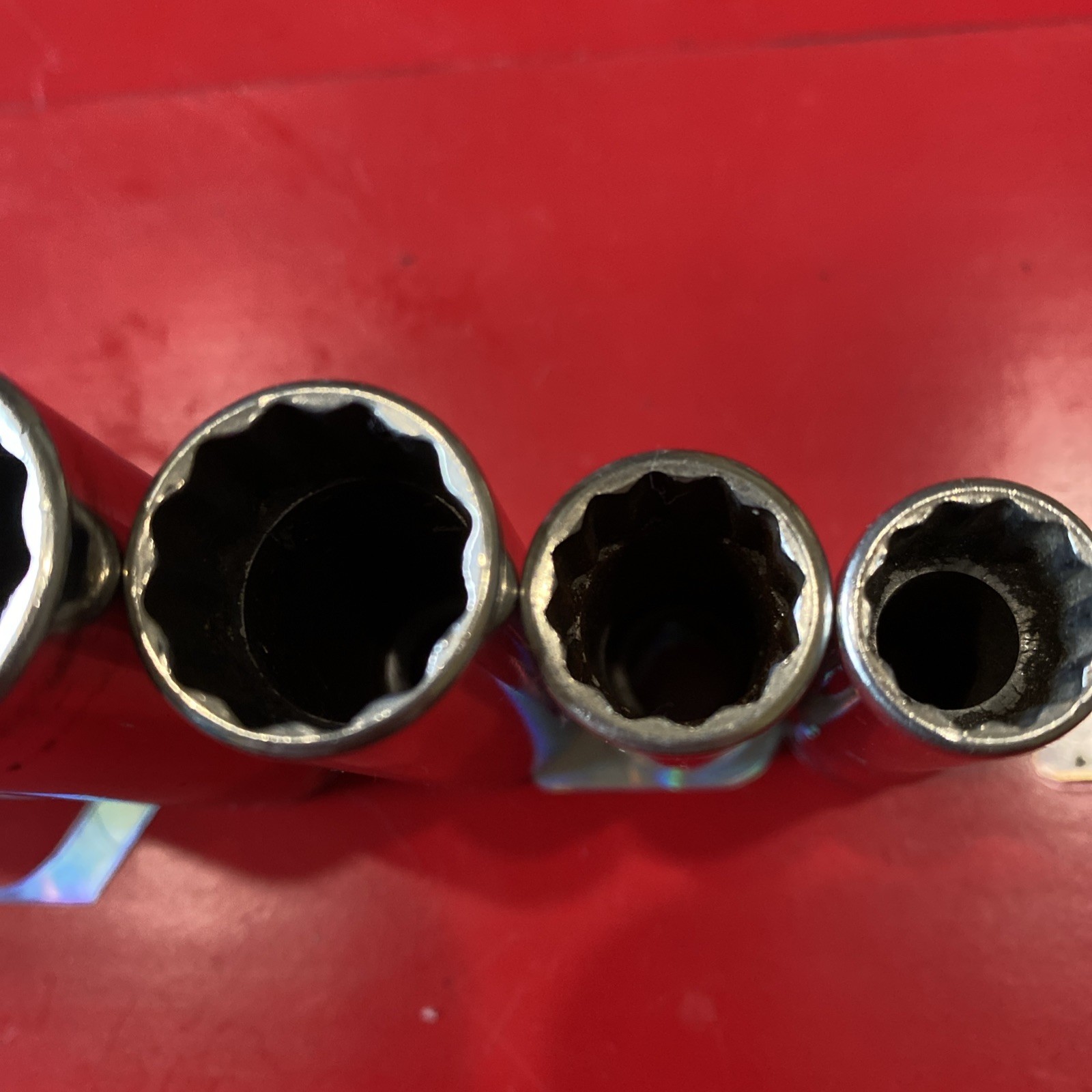 SNAP ON 7 SOCKETS 3/8″ DR SF141-SF281 Missing SF181 12 Point SAE Deep Socket Set