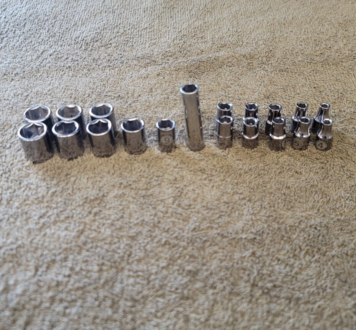 19 Armstrong 1/4″ Drive Socket Set Metric 14mm to 4mm 6 Point 37 Series USA