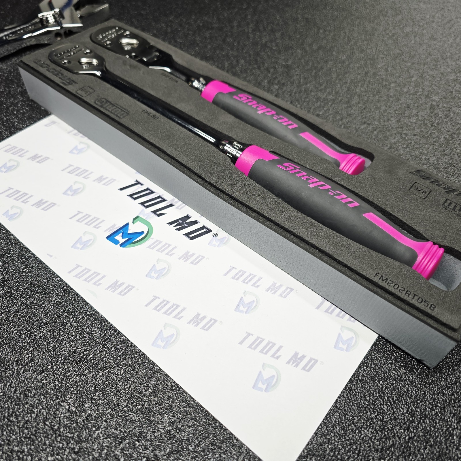 Snap-on Tools USA NEW ELECTRIC PINK 2pc 3/8″ Drive 100 Tooth Cynergy Ratchet Set