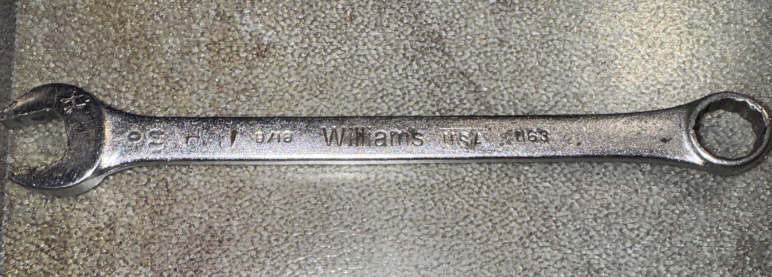 Vintage Williams NOT Superrench 9/16″ Combination Wrench 12 Point 1163 USA RARE