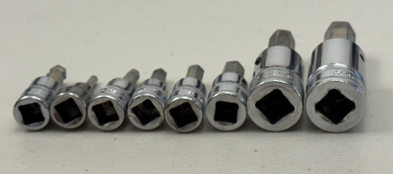 Snap-on 3/8 & 1/2 Dr Metric Bit Sockets ~ 17 Pieces Allen, Torx, Triple Square
