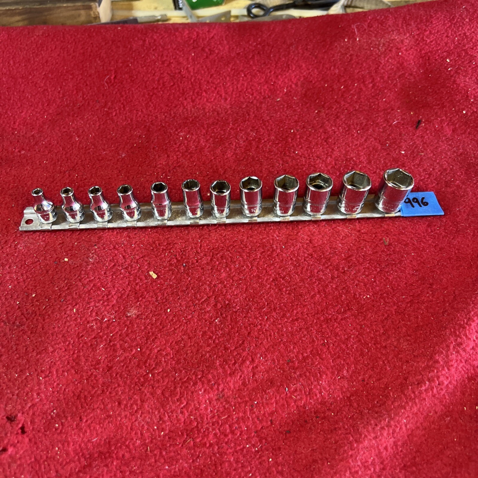 Snap On 1/4in. Drive TMM 4mm – 14mm 6 Point Shallow Socket Set (11 Piece) No 8mm