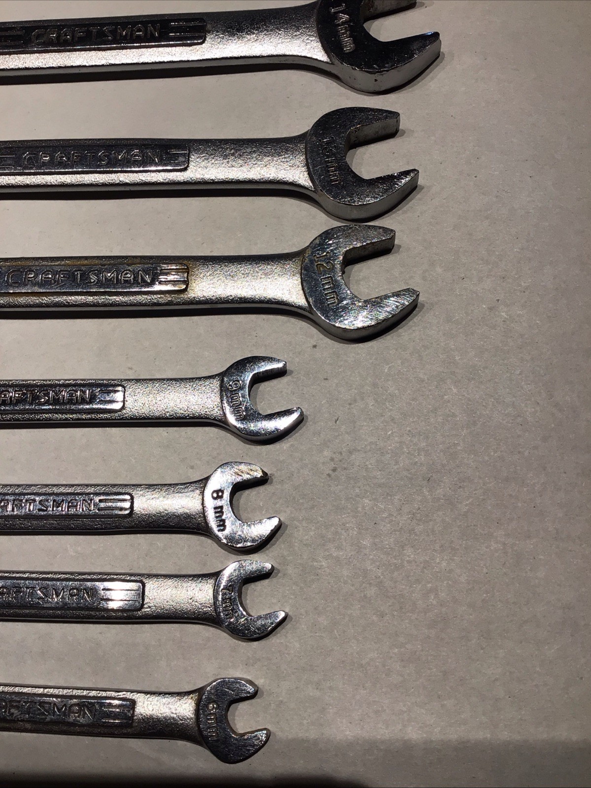 Vintage Craftsman 8 Pc Metric Wrenches 6-17 MM -vv- USA Mixed Lot Of 8