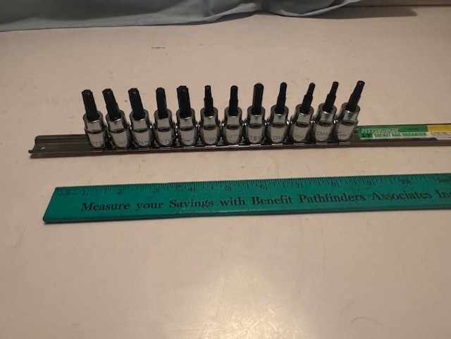 NEW Craftsman 38/» DRIVE 12 PC SOCKET BIT SET – STAR / HEX BITS + RAIL