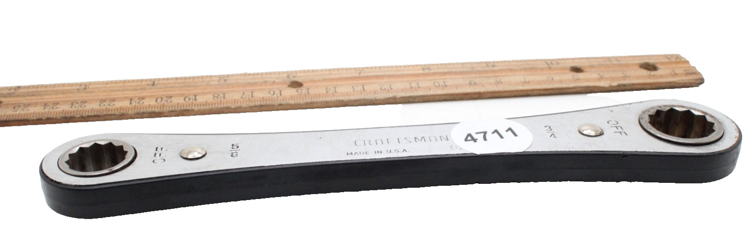 Craftsman 9-43684 5/8″ x 3/4″ SAE Chrome Ratcheting Box Wrench USA