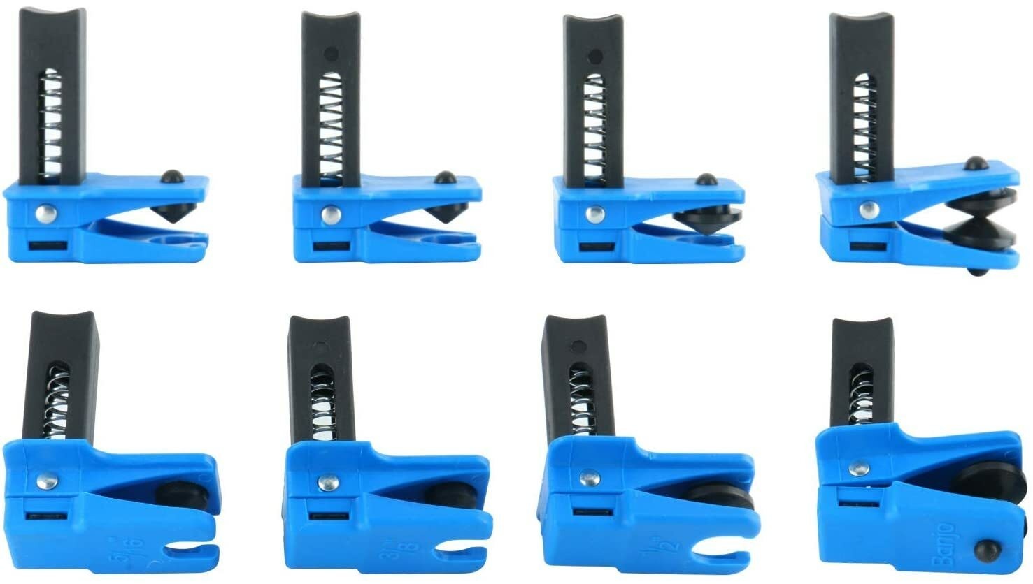 8Pcs Spring Load Fluid Line Stopper Clamps Car Brake Line Clamp 3/8″ 5/16″ 1/2″