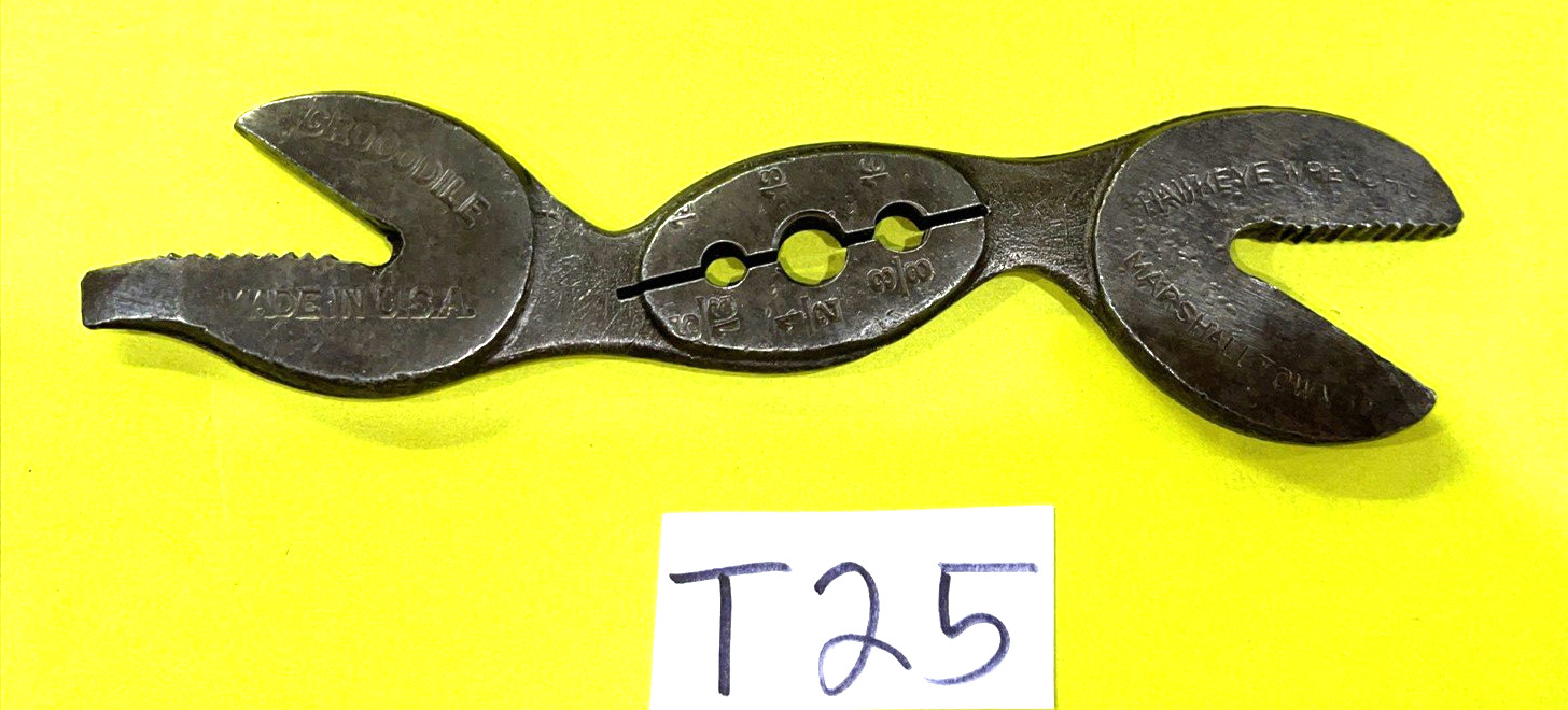 HAWKEYE WRENCH CO. CROCODILE DOUBLE END WRENCH FREE SHIPPING IN THE US