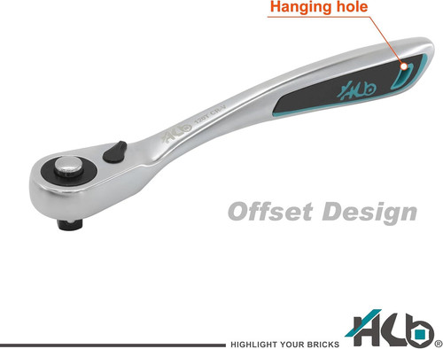 HB 96-Piece 1/4″ & 3/8″ 96PC DR. + NON-SLIP (120T), Silver