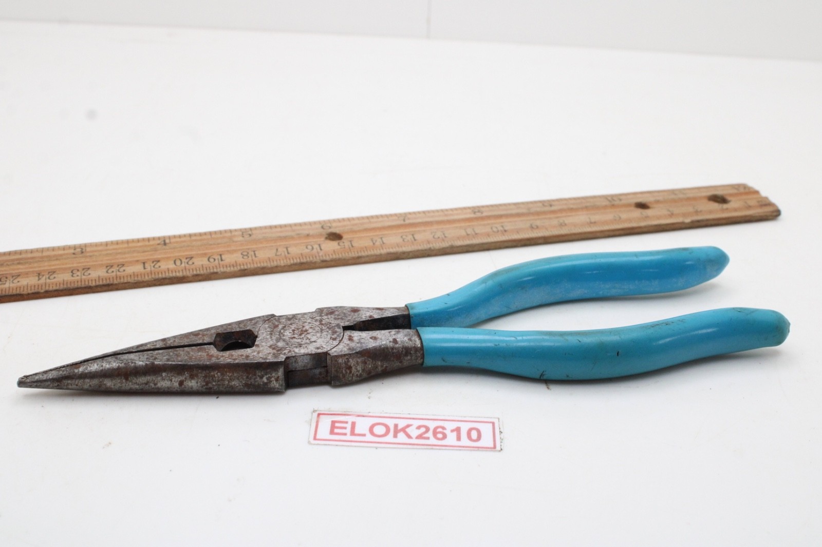 Channellock 317 8″ Straight Nose Blue Rubber Handle Pliers USA