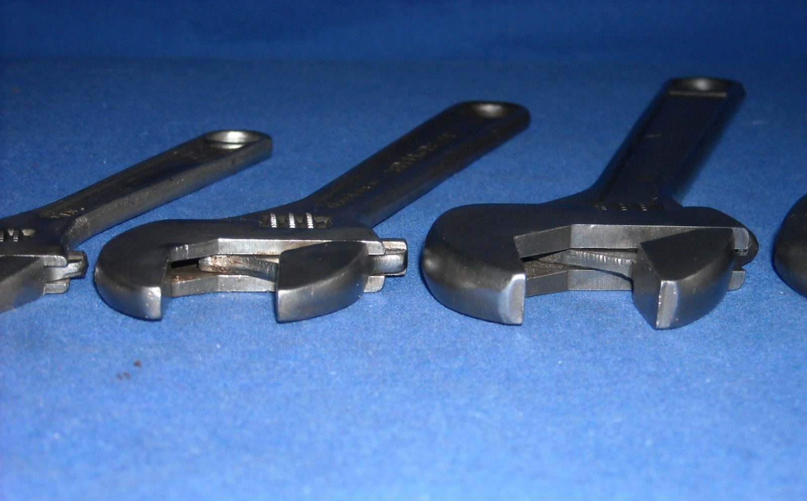 Vintage Crescent J.H. Williams Allen Adjustable Wrench Set 4, 6, 8, 10 & 12 inch