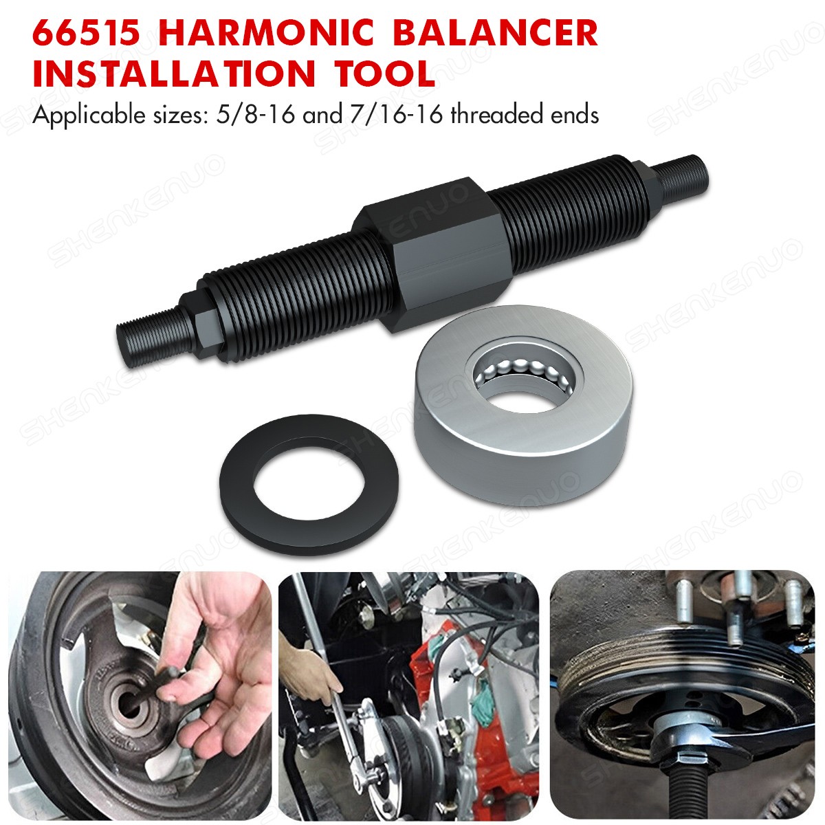 66515 Harmonic Balancer Installation Tool For Chevy BBC,SBC Engine New
