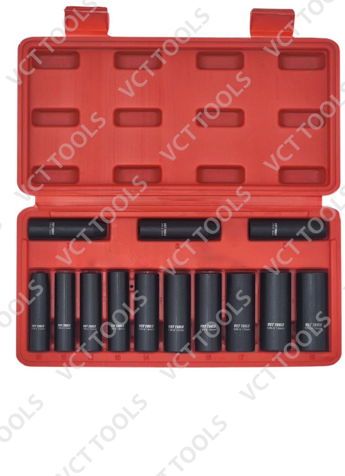 13pc 3/8″ Drive Deep Impact Metric Socket Set, 6-Point MM 7mm- 19mm
