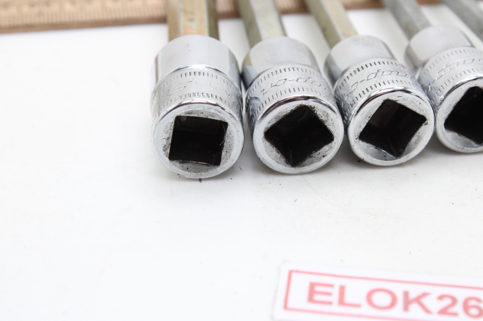 Snap-On FAML4E-FAML10E 4-10mm 6 Piece 3/8″ Drive Metric Long Hex Socket USA