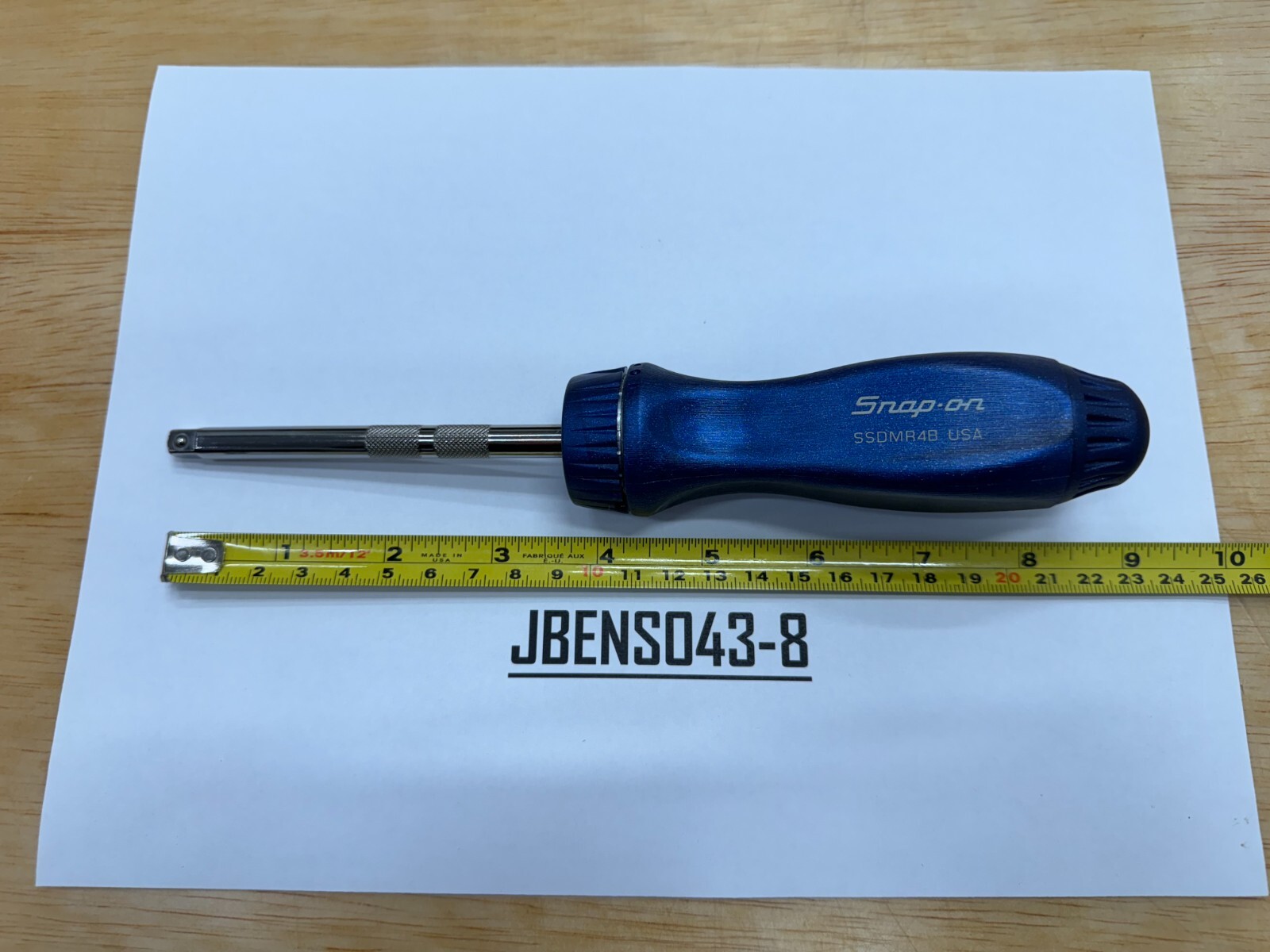 Snap-on Tools NEW POWER BLUE 1/4″ Drive Hard Grip 4″ Ratcheting Driver TMR4MB
