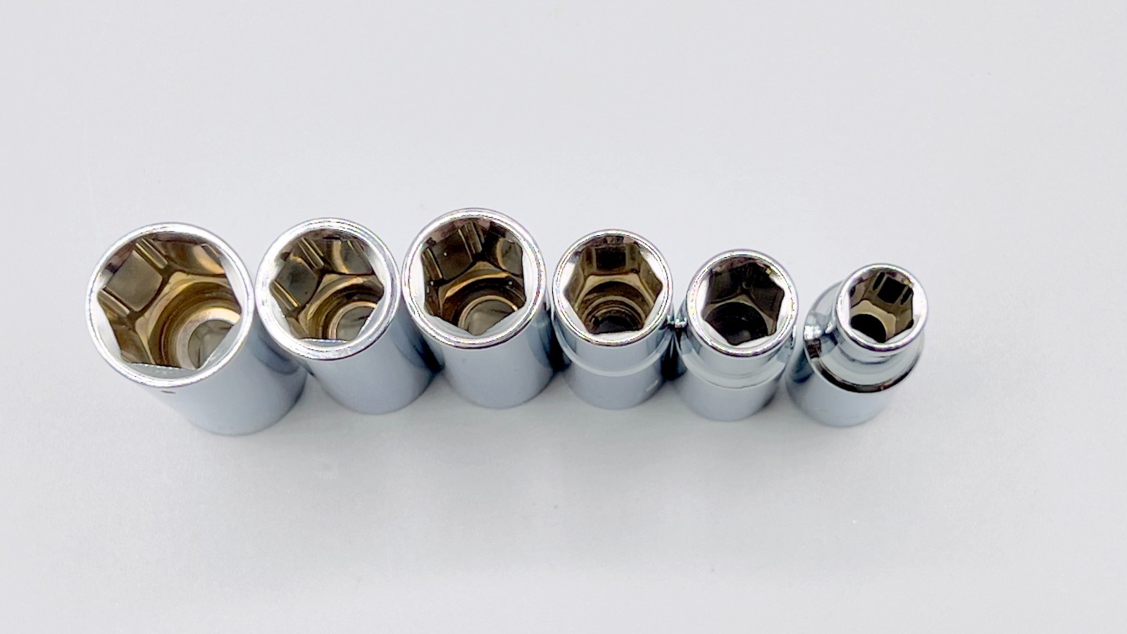 6-Piece 6-Point, 3/8-inch Drive, SAE Deep Sockets 5/8, 3/8, 2 x 1/2, 7/16, 5/16