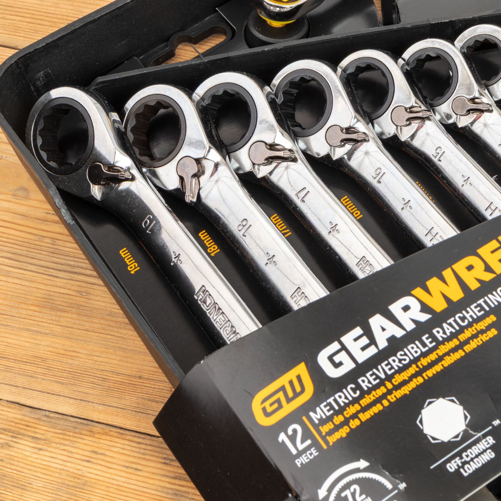 Gearwrench Metric Reversible Ratchet Combination Spanner Set 8-19mm 9620N