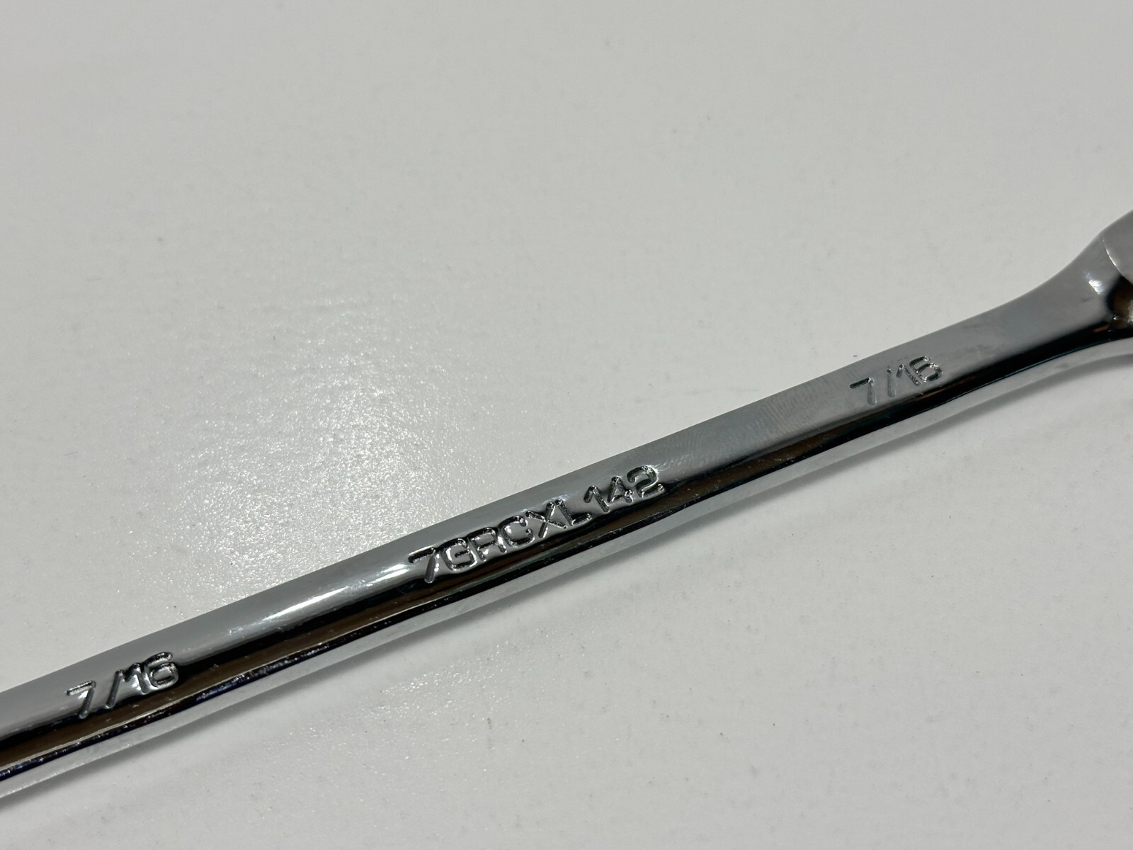Matco 7GRCXL142 7/16” SAE 72 Teeth Extra Long Ratcheting Wrench, Non-Slip Box