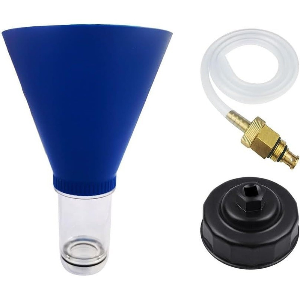 Oil Change Tool Kit with Oil Filter Wrench Drain Hose and Engine Oil Funnel