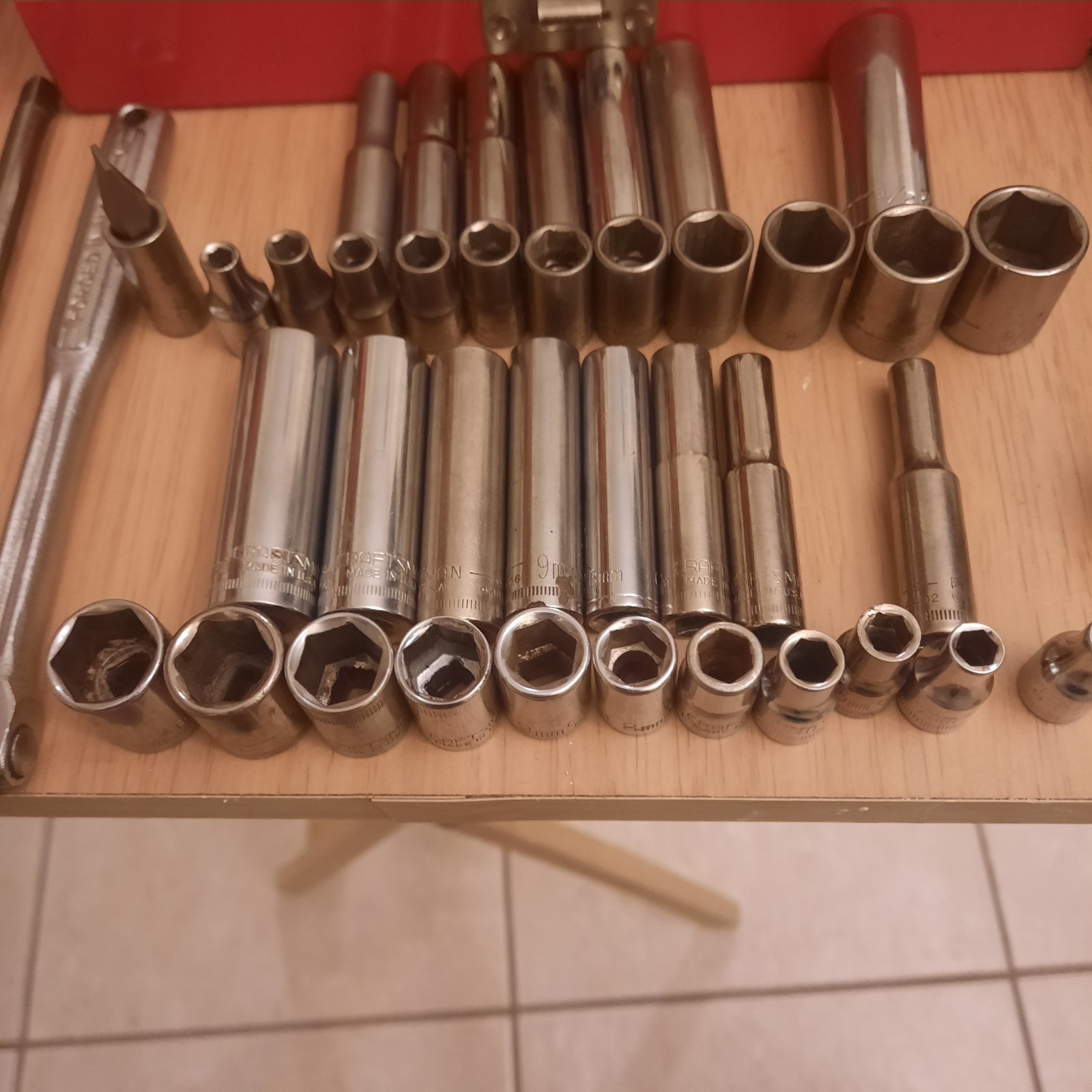 Craftsman 45 Pc Master 1/4 Dr Deep/Shallow SAE/Metric Socket Set & More! C-desc.