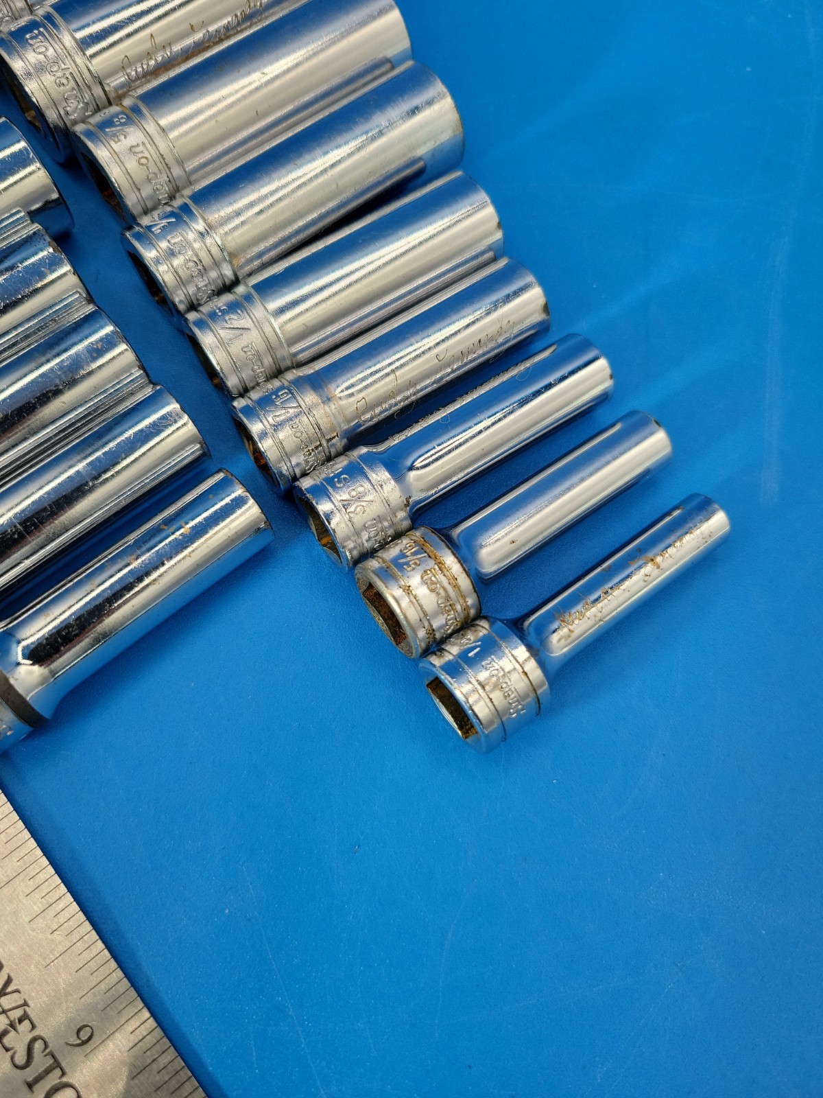 Snap-on Socket Set ⅜” Dr 10mm to 19mm ¼» to ⅞» 6 Pt 20 Pcs SFSM SFS Series T-4-1