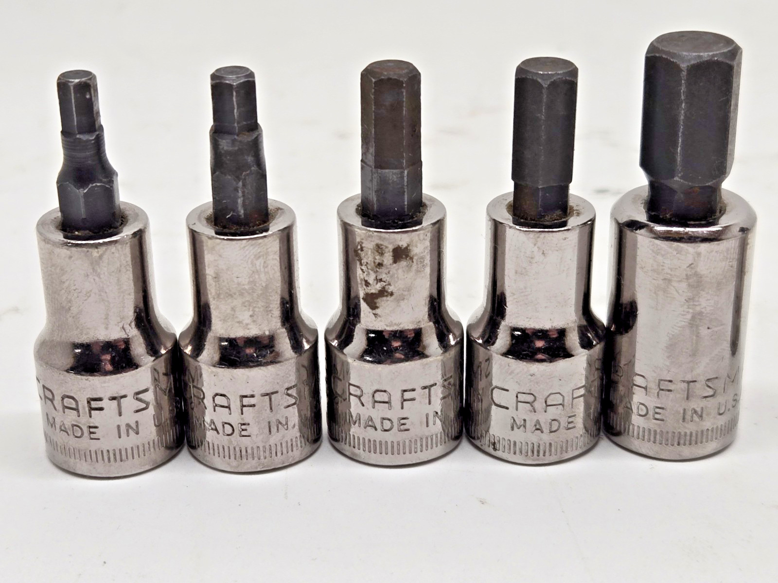 Craftsman USA 3/8” Drive Metric & SAE Hex Bit Allen Key Socket Assortment