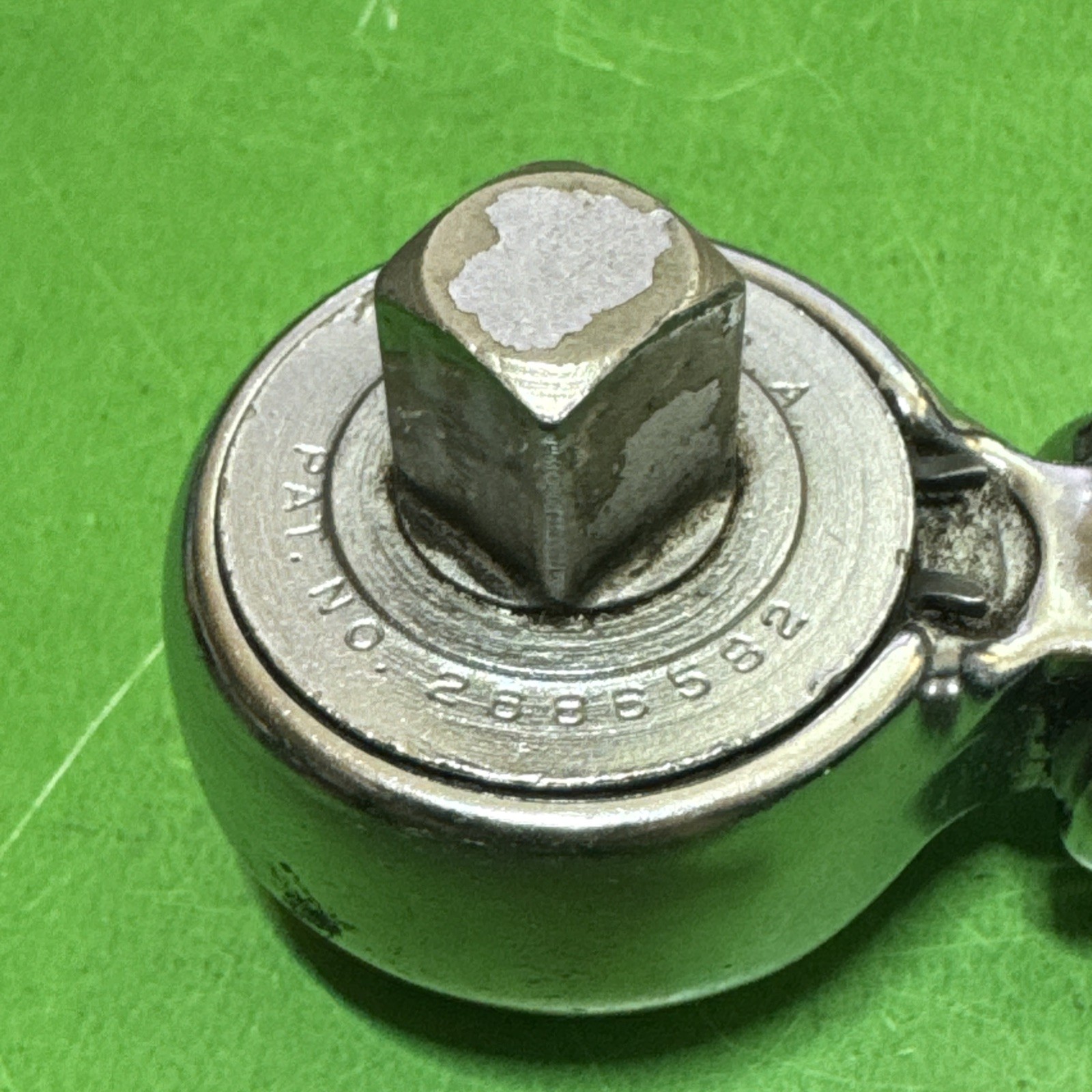 Rare Vintage Indestro Super USA 3/8″ Drive Flex Head Reversible Ratchet MPN 2736