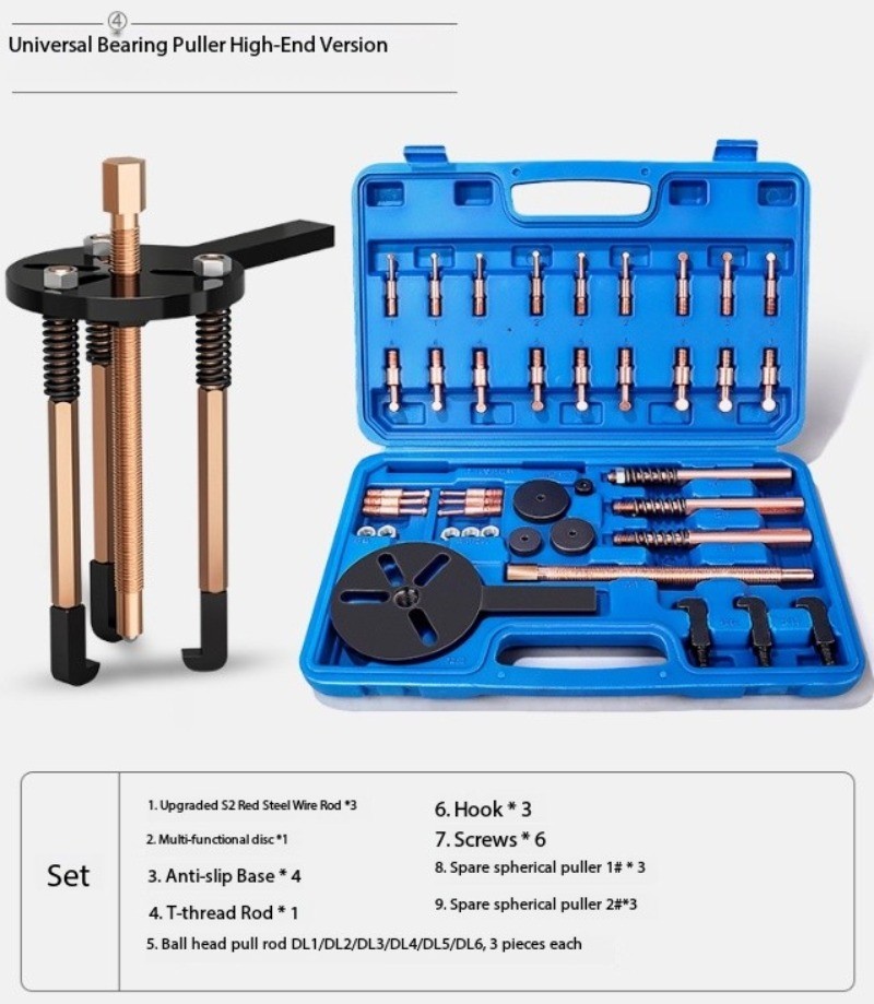 Lama Bearing Removal Tool – Three-Jaw Puller for Inner and Outer Bearing Sleeve