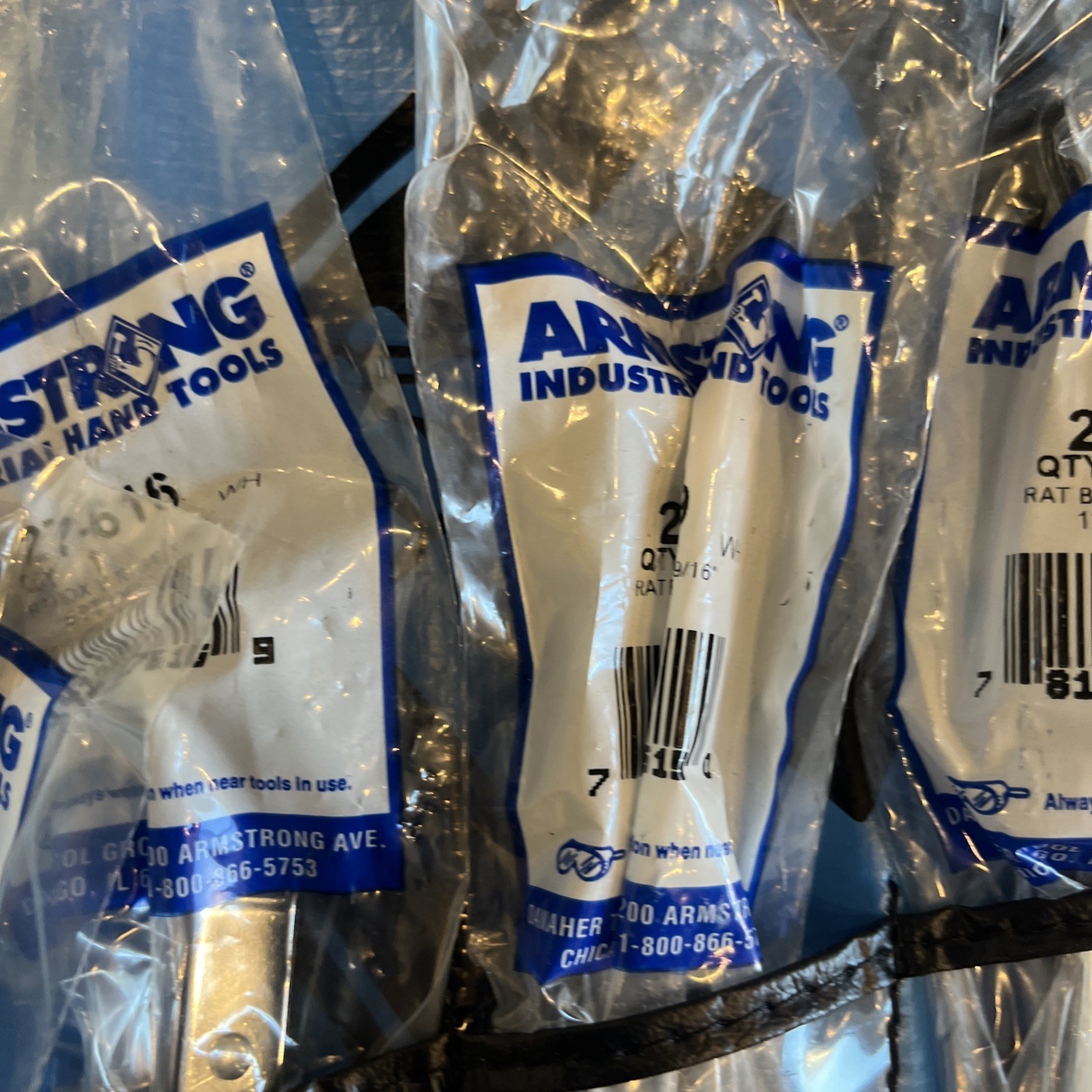 Armstrong Tools USA 27-635 SAE Offset Ratcheting Box Wrench Set Kit Bag, NEW NOS