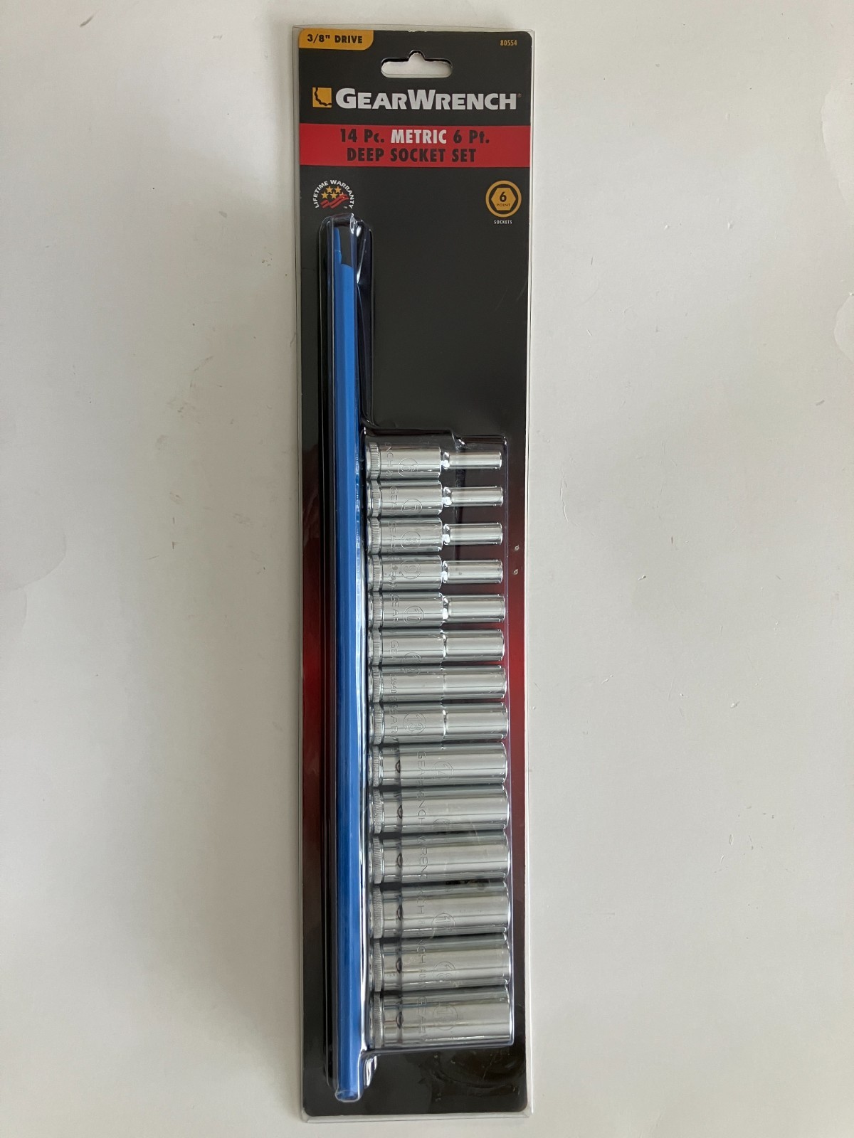 Gearwrench 28 Pc 3/8″ Dr 6 Point Standard & Deep Metric Socket Set 6-19mm, New