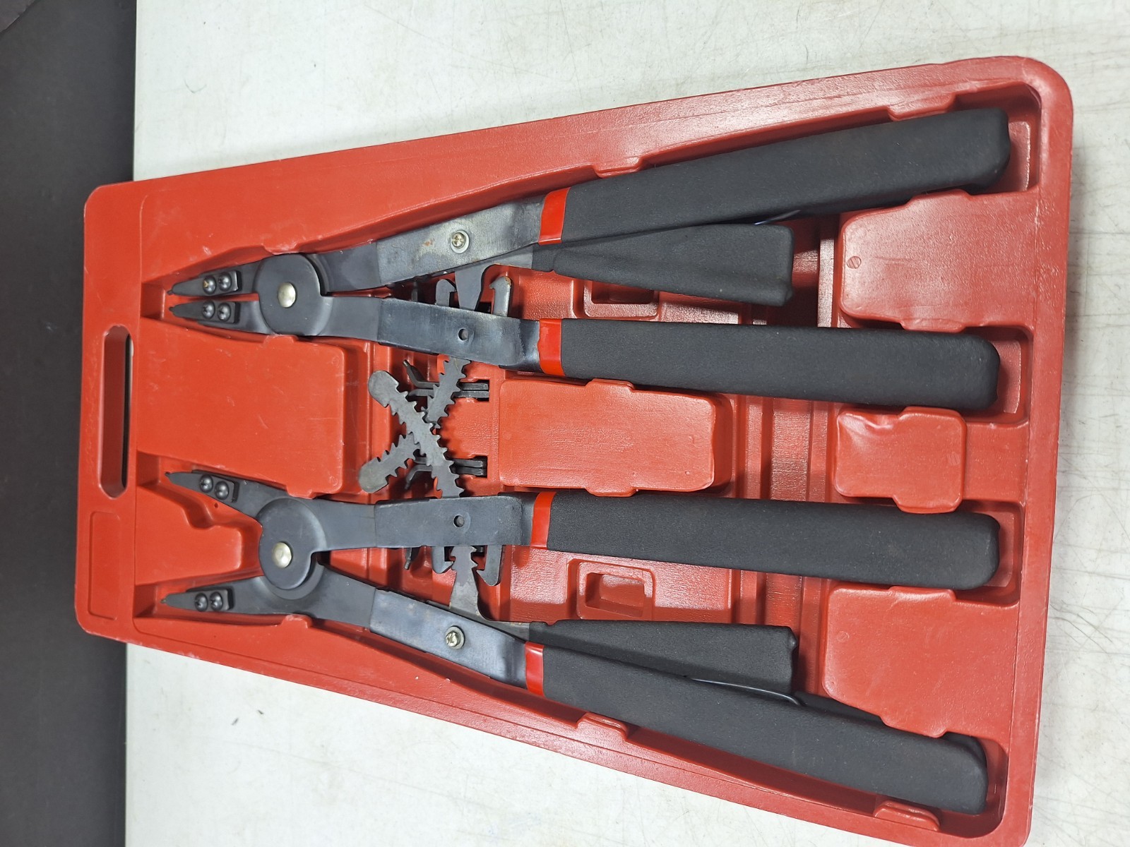 Universal Circlip Snap Pliers Tool Set, Retaining With Replacement Tips 16″