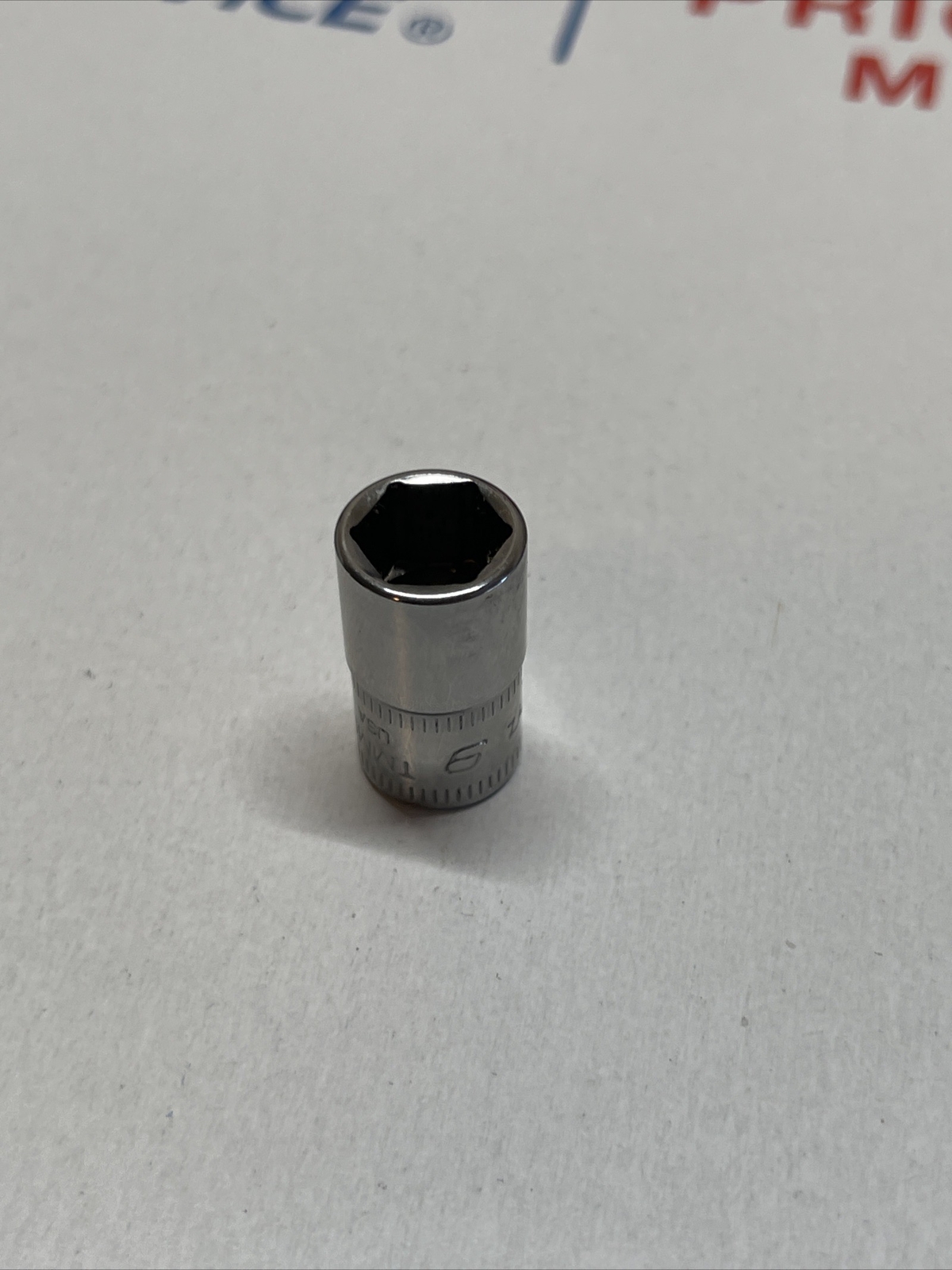 Snap On USA 9mm 6 Point 1/4″ Drive Shallow Polished Chrome Socket TMM9