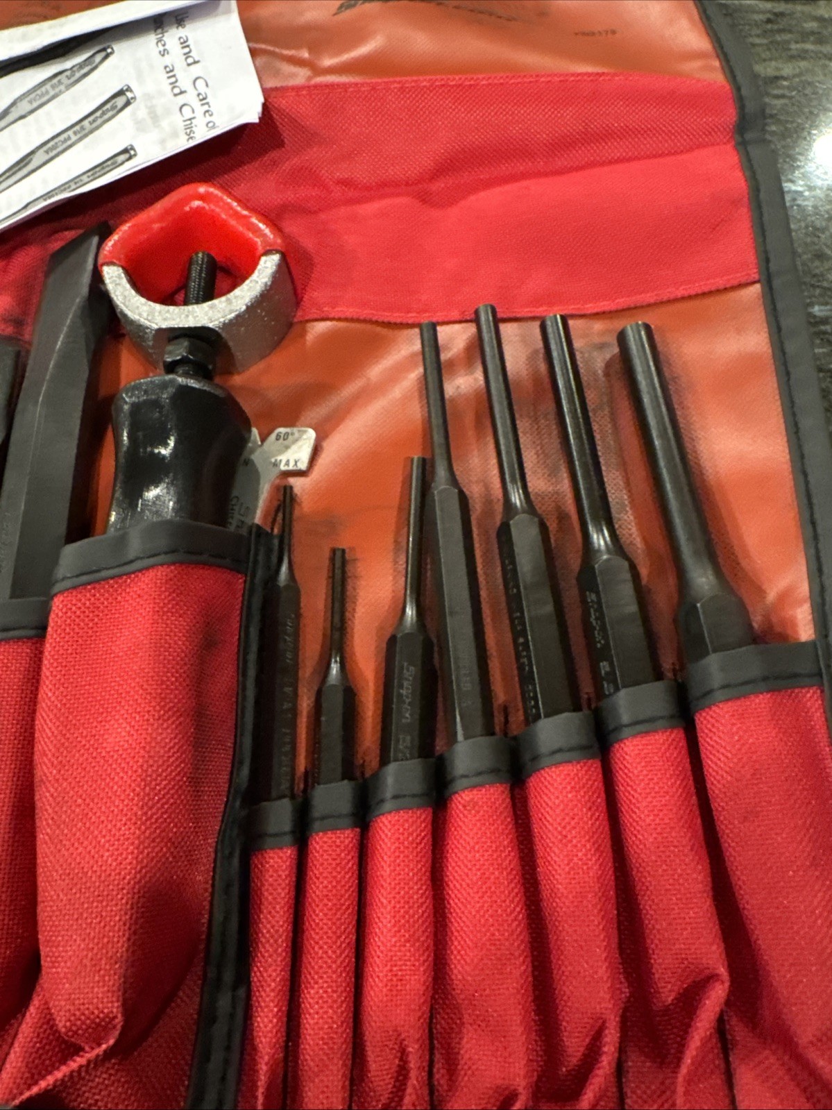 Snap On ppc210bk 22 pc punch and chisel set in pouch sealed new