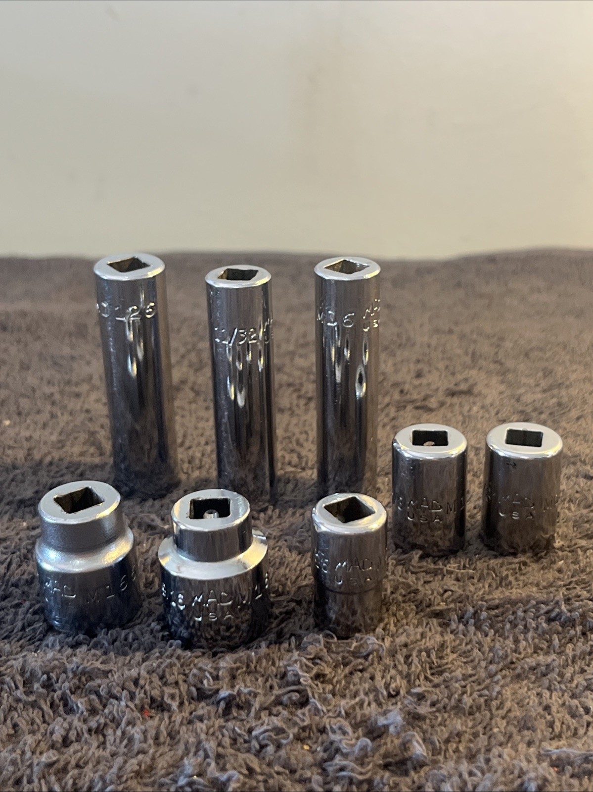 Mac Tools 1/4″ Drive Socket Lot Of 8 MD6 MD126 MD116 M106 M126 2 PCs M166 M186