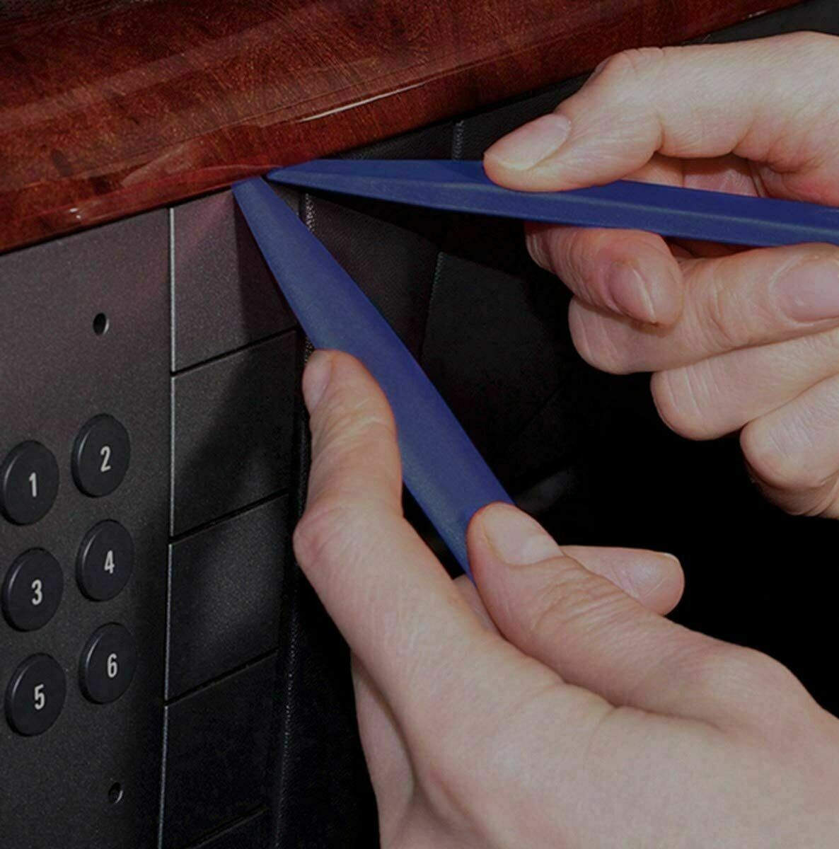 ABS Plastic Removal Tools Set Auto Blue Car Dashboard Emblems Fastener