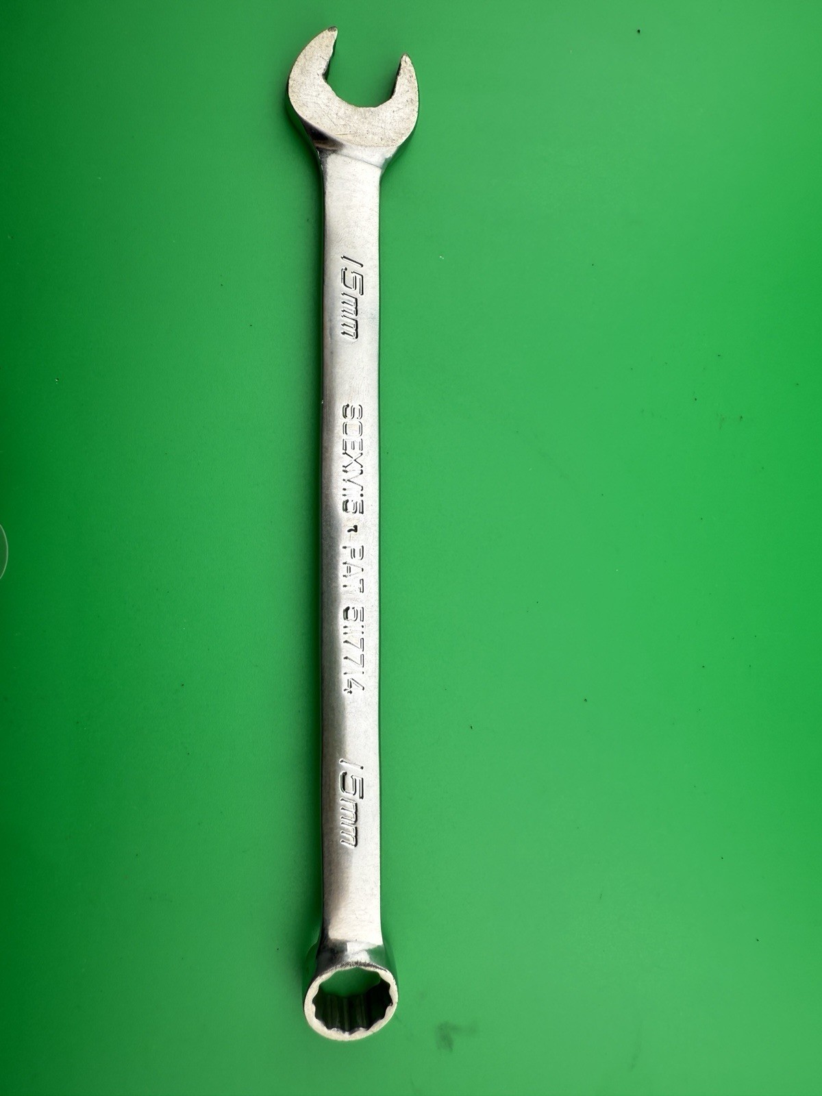 Snap On 15MM 12PT Metric Flank Drive Plus Combination Wrench SOEXM15