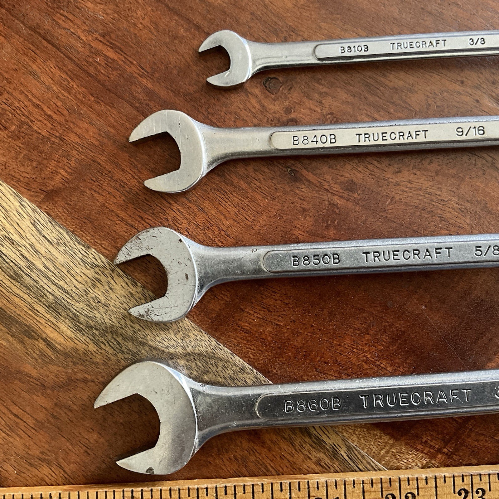 Vintage True Craft Open End & Flexible End Socket Wrenches 3/4″ to 3/8″ Lot Of 4