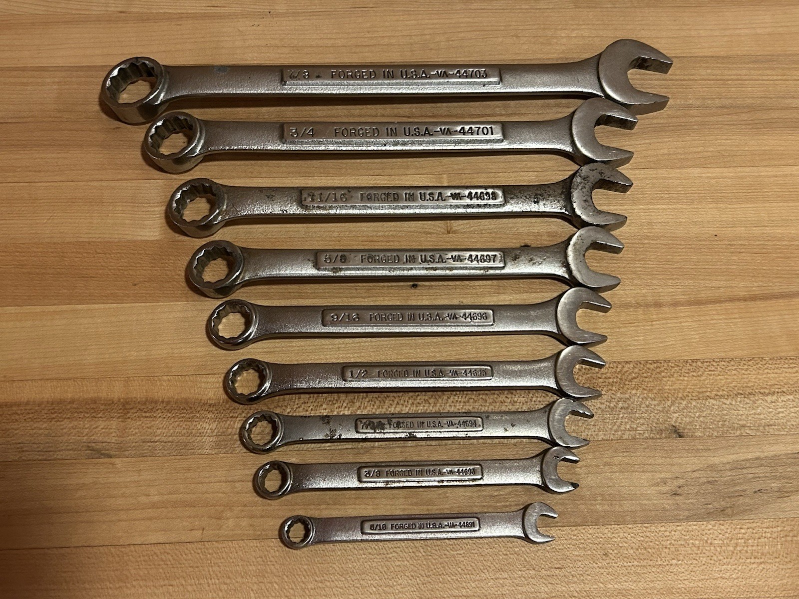 Craftsman USA | 9pc SAE 12 Point Combination VA Wrench Set (5/16” – 7/8”)