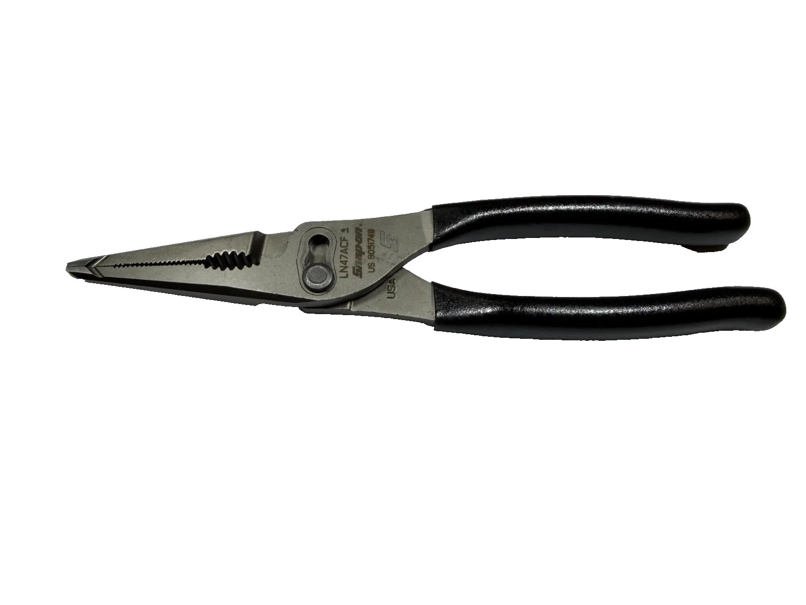 Snap On Tools BLACK 9″ Soft Grip Long Nose Slip Joint Pliers LN47ACF NEW USA