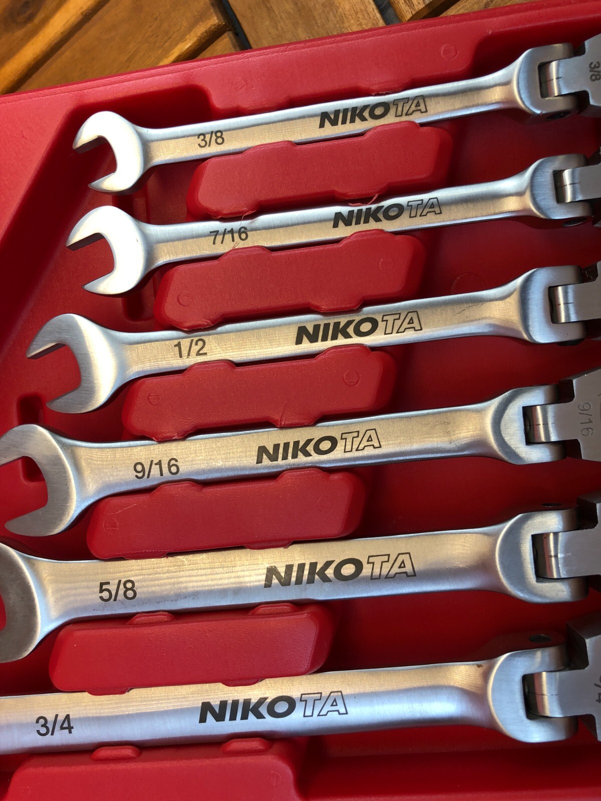 Brand-New NIKOTA 72T+ MULTIGEAR Multi-Position Head RATCHET WRENCH COMPLETE SET