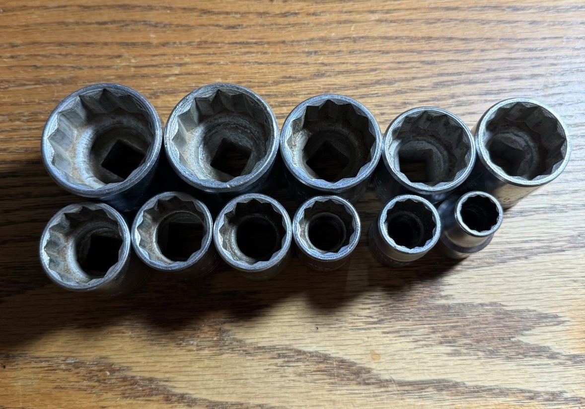 Proto 12 Point SAE Socket Set 11 Pieces 1/2 Inch Drive Nice!!