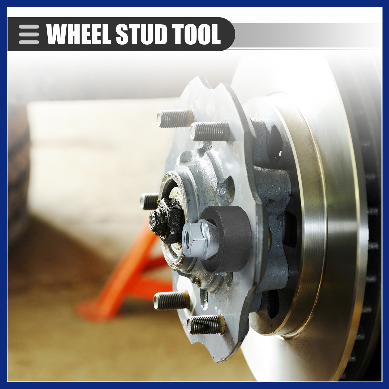 Wheel Stud Installer Tire Studding Tool Hex Wheel Lug Nuts Silver Tone