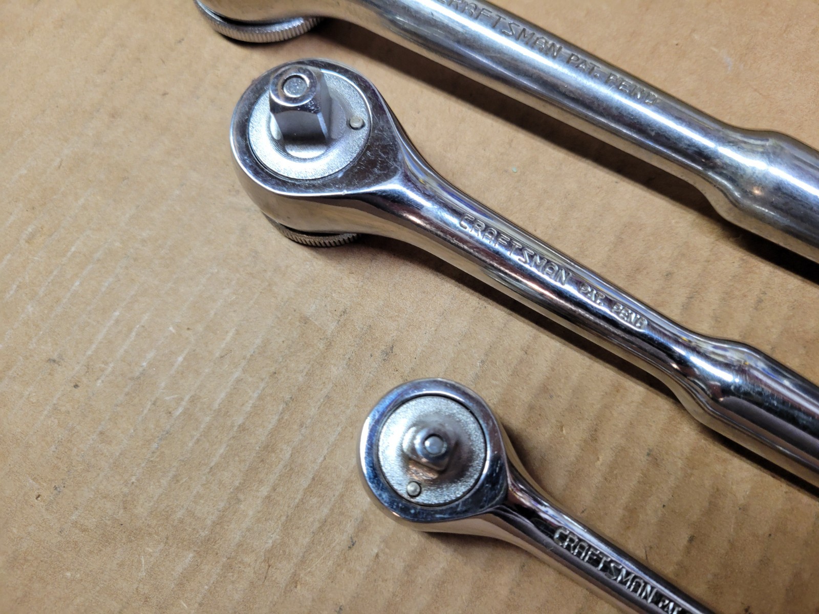 Craftsman USA 3-Piece Gold Label EE Series Thumbwheel Quick-Release Ratchet Set