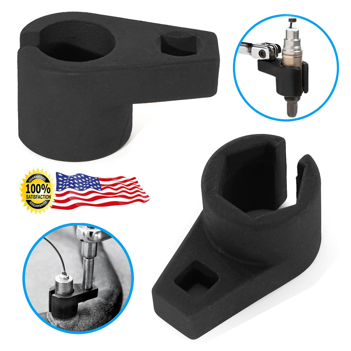 Universal 7/8 Inch and 22mm Offset Oxygen O2 Sensor Socket Wrench Removal Tool