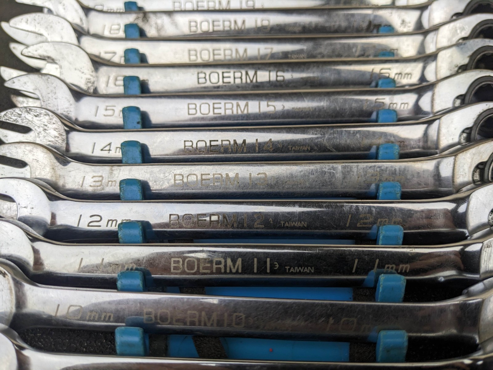 #bp450 Blue Point BOERM712 11 Pc Metric Reversible Ratcheting Wrench Set 9-19mm